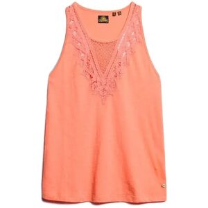 Dames kant jersey top Superdry Orange M Dames kant jersey top Superdry Orange M