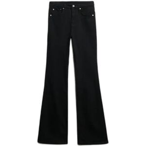 Hoge bootcut jeans voor dames Superdry Noir 28x32 Hoge bootcut jeans voor dames Superdry Noir 28x32