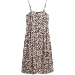 Knielange, gebuttonde, geprinte damescaraco jurk Superdry Rose XS Knielange, gebuttonde, geprinte damescaraco jurk Superdry Rose XS