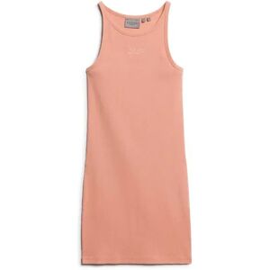 Geborduurde rib stof sportieve jurk voor dames Superdry Marron S Geborduurde rib stof sportieve jurk voor dames Superdry Marron S
