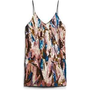 Korte jurk met deco pailletten Superdry Multicolore XL Korte jurk met deco pailletten Superdry Multicolore XL