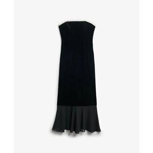 Lange strapless fluwelen jurk voor dames Superdry Noir S Lange strapless fluwelen jurk voor dames Superdry Noir S