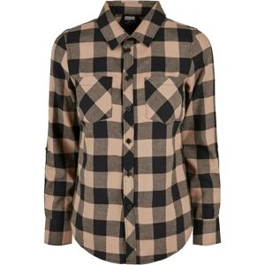 Flanellen geruit hemd voor dames Urban Classics Turnup Noir M Flanellen geruit hemd voor dames Urban Classics Turnup Noir M