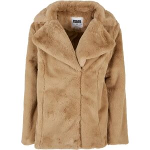Damesjas Urban Classics Lapel Teddy Beige S Damesjas Urban Classics Lapel Teddy Beige S