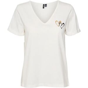 Meisjes-T-shirt Vero Moda Heart Blanc L Meisjes-T-shirt Vero Moda Heart Blanc L