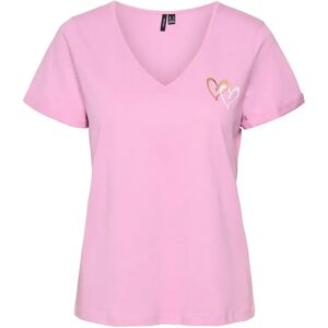 Meisjes-T-shirt met v-hals Vero Moda Heart Rose S Meisjes-T-shirt met v-hals Vero Moda Heart Rose S