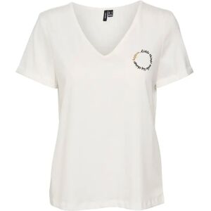 Meisjes-T-shirt met v-hals Vero Moda Heart Blanc M Meisjes-T-shirt met v-hals Vero Moda Heart Blanc M