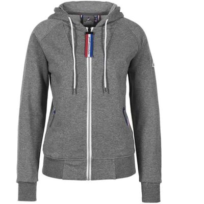Damesfleece hoodie met volledige rits Peak Mountain Andore Grijs L Damesfleece hoodie met volledige rits Peak Mountain Andore Grijs L