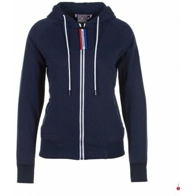 Damesfleece hoodie met volledige rits Peak Mountain Andore Blauw XL Damesfleece hoodie met volledige rits Peak Mountain Andore Blauw XL