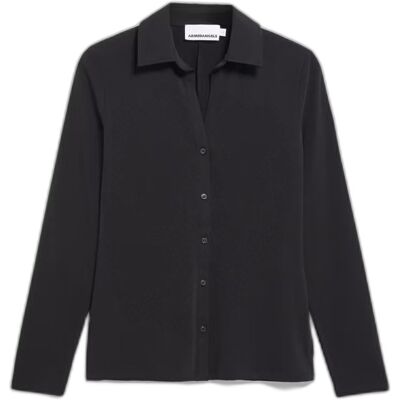 Damesblouse van biologisch katoen ARMEDANGELS Nalaannia Zwart L Damesblouse van biologisch katoen ARMEDANGELS Nalaannia Zwart L