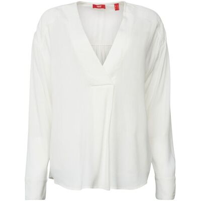 Damesblouse met v-hals Esprit Wit S Damesblouse met v-hals Esprit Wit S
