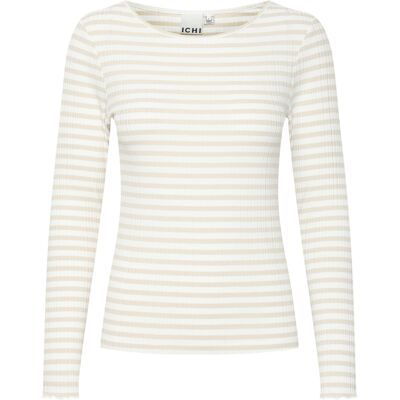 Dames-T-shirt met lange mouwen Ichi Cella Beige L Dames-T-shirt met lange mouwen Ichi Cella Beige L