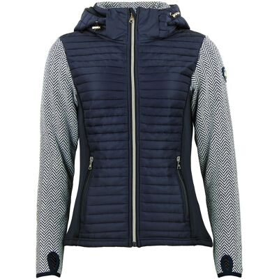 Dames zip hoodie van drie materialen Peak Mountain Blauw M Dames zip hoodie van drie materialen Peak Mountain Blauw M