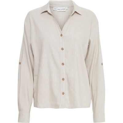 Dames blouse met lange mouwen Pulz Jeans Luca Beige S Dames blouse met lange mouwen Pulz Jeans Luca Beige S