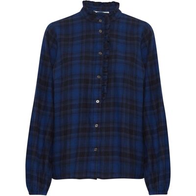Damesblouse met lange mouwen Pulz Jeans Katelyn Blauw XS Damesblouse met lange mouwen Pulz Jeans Katelyn Blauw XS