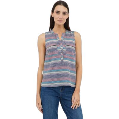 Mouwloze damesblouse Ragwear Romanna Blauw L Mouwloze damesblouse Ragwear Romanna Blauw L