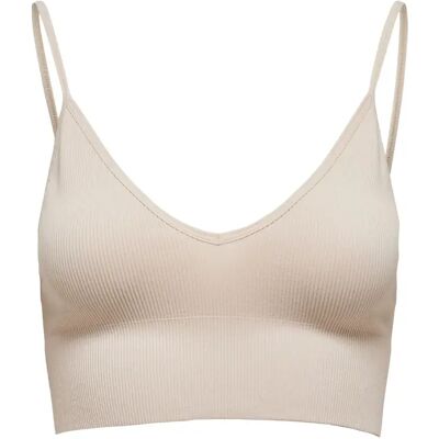 Damesondergoed Only Onlvicky Rib Top Noos Beige XS/S Damesondergoed Only Onlvicky Rib Top Noos Beige XS/S