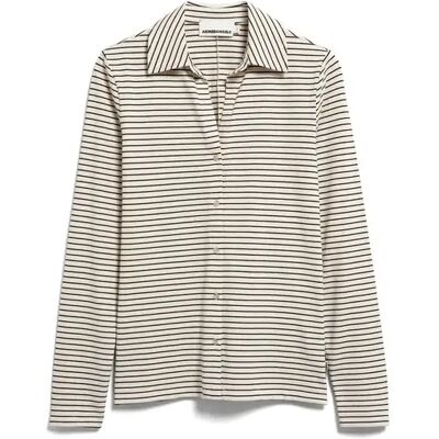 Damesblouse met lange mouwen Armedangels Nalaannia stripe Blanc XL Damesblouse met lange mouwen Armedangels Nalaannia stripe Blanc XL