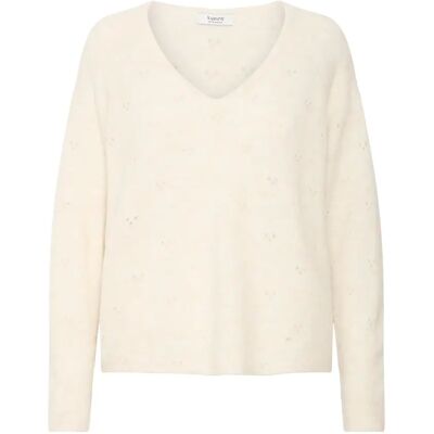 V-hals trui voor vrouwen b.young BYMonna Jumper Blanc M V-hals trui voor vrouwen b.young BYMonna Jumper Blanc M