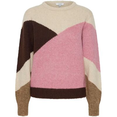 Damestrui met ronde hals b.young Oksana Jacquard Multicolore M Damestrui met ronde hals b.young Oksana Jacquard Multicolore M