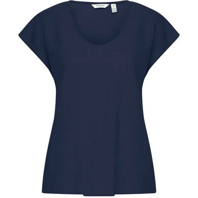 Damesblouse met ronde hals b.young Falakka Bleu 42 Damesblouse met ronde hals b.young Falakka Bleu 42