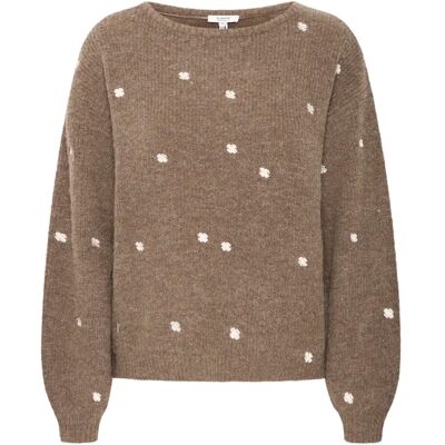 Damestrui b.young Otiki Embroidery Jumper Marron L Damestrui b.young Otiki Embroidery Jumper Marron L
