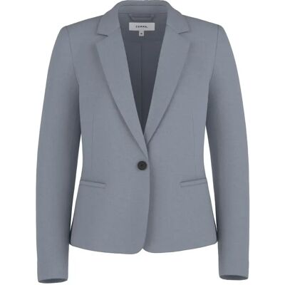 Korte en aansluitende binnenblazer met reverskraag dames COMMA Gris 44 Korte en aansluitende binnenblazer met reverskraag dames COMMA Gris 44