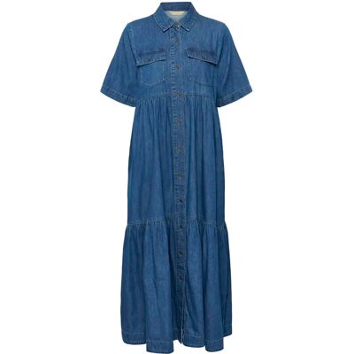 Lange denim damesjurk CULTURE Mona Arpa Bleu L Lange denim damesjurk CULTURE Mona Arpa Bleu L