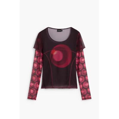 Dames-T-shirt Desigual Lucca Multicolore L Dames-T-shirt Desigual Lucca Multicolore L