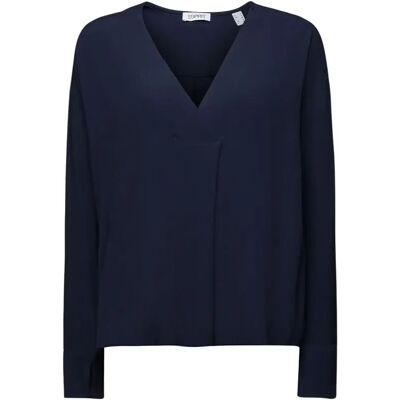 Damesblouse met v-hals Esprit Bleu 2XS Damesblouse met v-hals Esprit Bleu 2XS