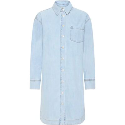 Damesjurk met lange mouwen fransa Lise 1 Bleu XL Damesjurk met lange mouwen fransa Lise 1 Bleu XL
