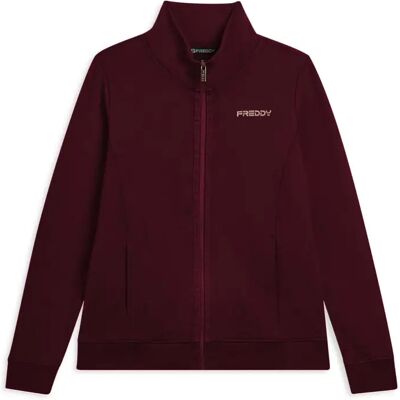 Dames sweatshirts met halve rits en hoge kraag Freddy Rouge S Dames sweatshirts met halve rits en hoge kraag Freddy Rouge S