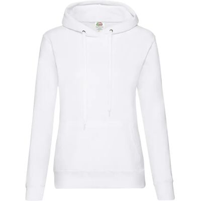Dames Hoodie Fruit of the Loom Classic Blanc XS Dames Hoodie Fruit of the Loom Classic Blanc XS