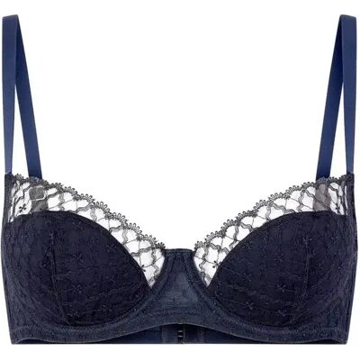 Demi-bustier met beugels voor dames Huit Eclipse Bleu 85A Demi-bustier met beugels voor dames Huit Eclipse Bleu 85A