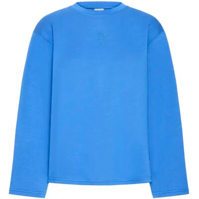 Dames-T-shirt met lange mouwen Ichi IHCozy Bleu L Dames-T-shirt met lange mouwen Ichi IHCozy Bleu L