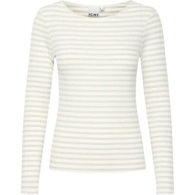 Dames-T-shirt met lange mouwen Ichi Cella Beige XS Dames-T-shirt met lange mouwen Ichi Cella Beige XS
