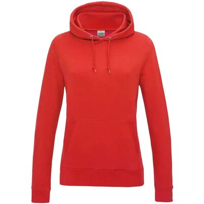 Dames Hoodie Just Hoods College Rouge XS Dames Hoodie Just Hoods College Rouge XS