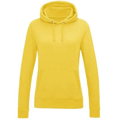Dames Hoodie Just Hoods College Jaune XS Dames Hoodie Just Hoods College Jaune XS