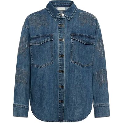 Denim Overhemd Lange Mouwen Dames KAFFE KACastelia Bleu 42 Denim Overhemd Lange Mouwen Dames KAFFE KACastelia Bleu 42