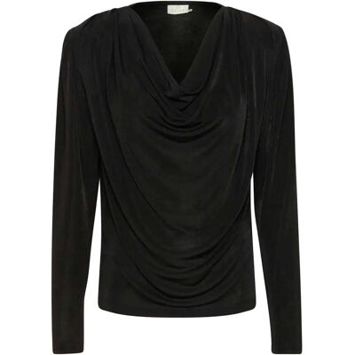 Dames jersey blouse KAFFE Gina Noir M Dames jersey blouse KAFFE Gina Noir M
