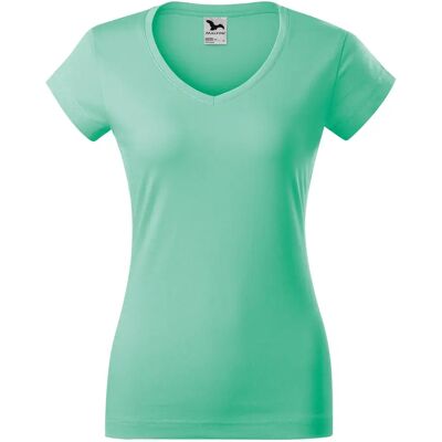 Dames-T-shirt met V-hals Malfini 162 Vert XL Dames-T-shirt met V-hals Malfini 162 Vert XL