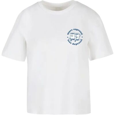 Dames-T-shirt Miss Tee Daily Espresso Blanc XS Dames-T-shirt Miss Tee Daily Espresso Blanc XS