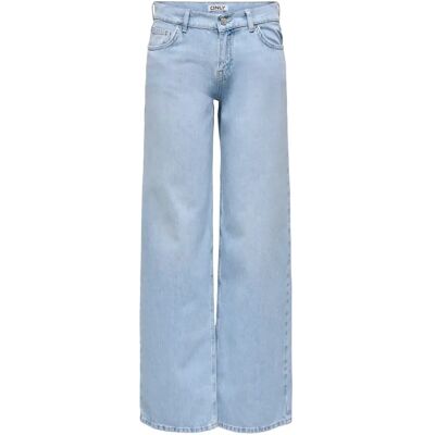 Dames Straight jeans Only Brenda Low Wide Bleu Sx32 Dames Straight jeans Only Brenda Low Wide Bleu Sx32