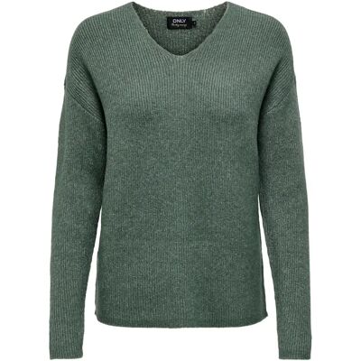 Damestrui met v-hals Only Camilla Gris XL Damestrui met v-hals Only Camilla Gris XL