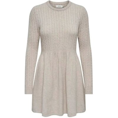 Damesjurk met lange mouwen Only Fia Beige L Damesjurk met lange mouwen Only Fia Beige L