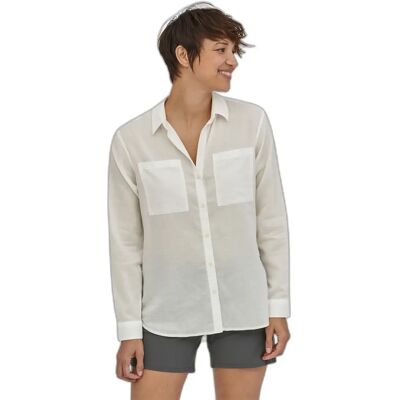 Damesblouse met knoopsluiting Patagonia Lightweight A/C Blanc S Damesblouse met knoopsluiting Patagonia Lightweight A/C Blanc S