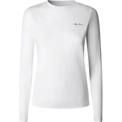 Dames-T-shirt met lange mouwen Pepe Jeans Basic Blanc S Dames-T-shirt met lange mouwen Pepe Jeans Basic Blanc S