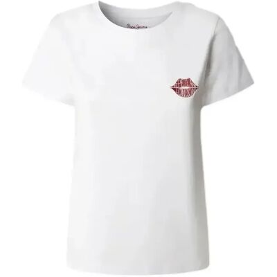 Dames-T-shirt Pepe Jeans Brule Blanc XS Dames-T-shirt Pepe Jeans Brule Blanc XS