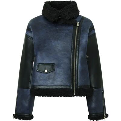 Jacket met bont voor dames Pepe Jeans Brooklyn Bleu M Jacket met bont voor dames Pepe Jeans Brooklyn Bleu M