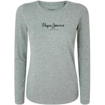 Dames-T-shirt met lange mouwen Pepe Jeans New Virginia N Gris XS Dames-T-shirt met lange mouwen Pepe Jeans New Virginia N Gris XS